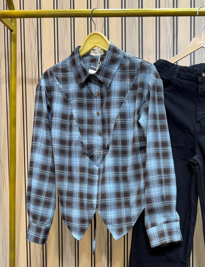 Viral Check Fitted Shirts