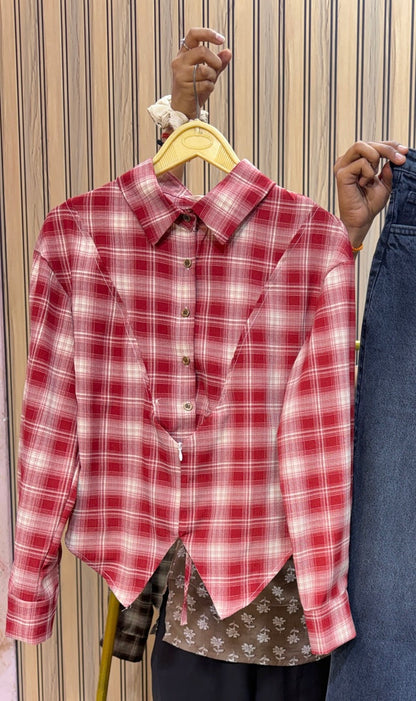 Viral Check Fitted Shirts