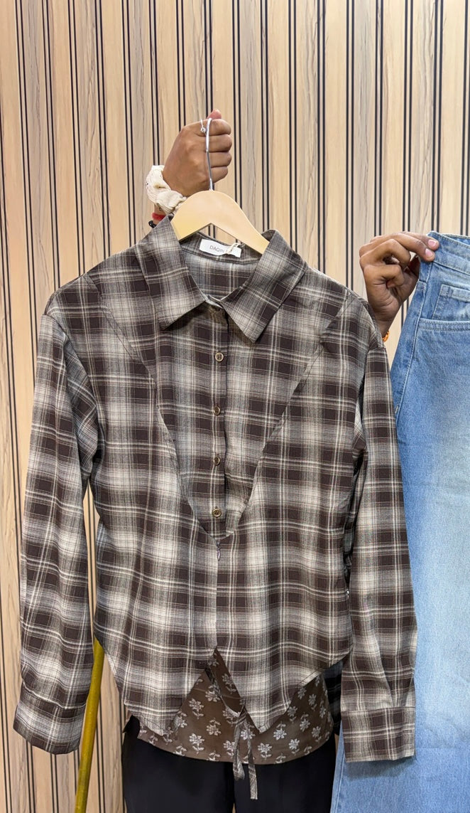 Viral Check Fitted Shirts