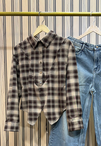 Viral Check Fitted Shirts