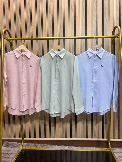 Thin Lining Cotton Linen Shirt for Women
