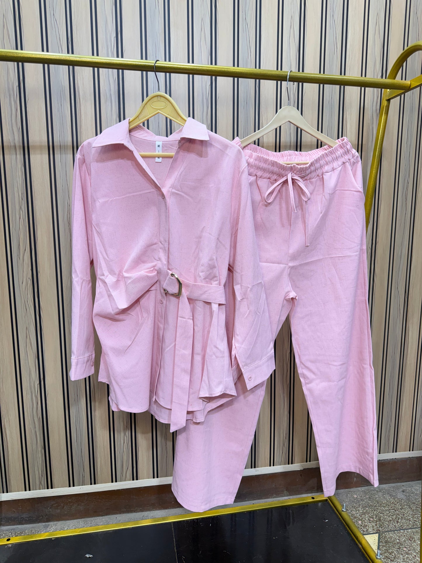 Cotton Golden Detailing Coordset