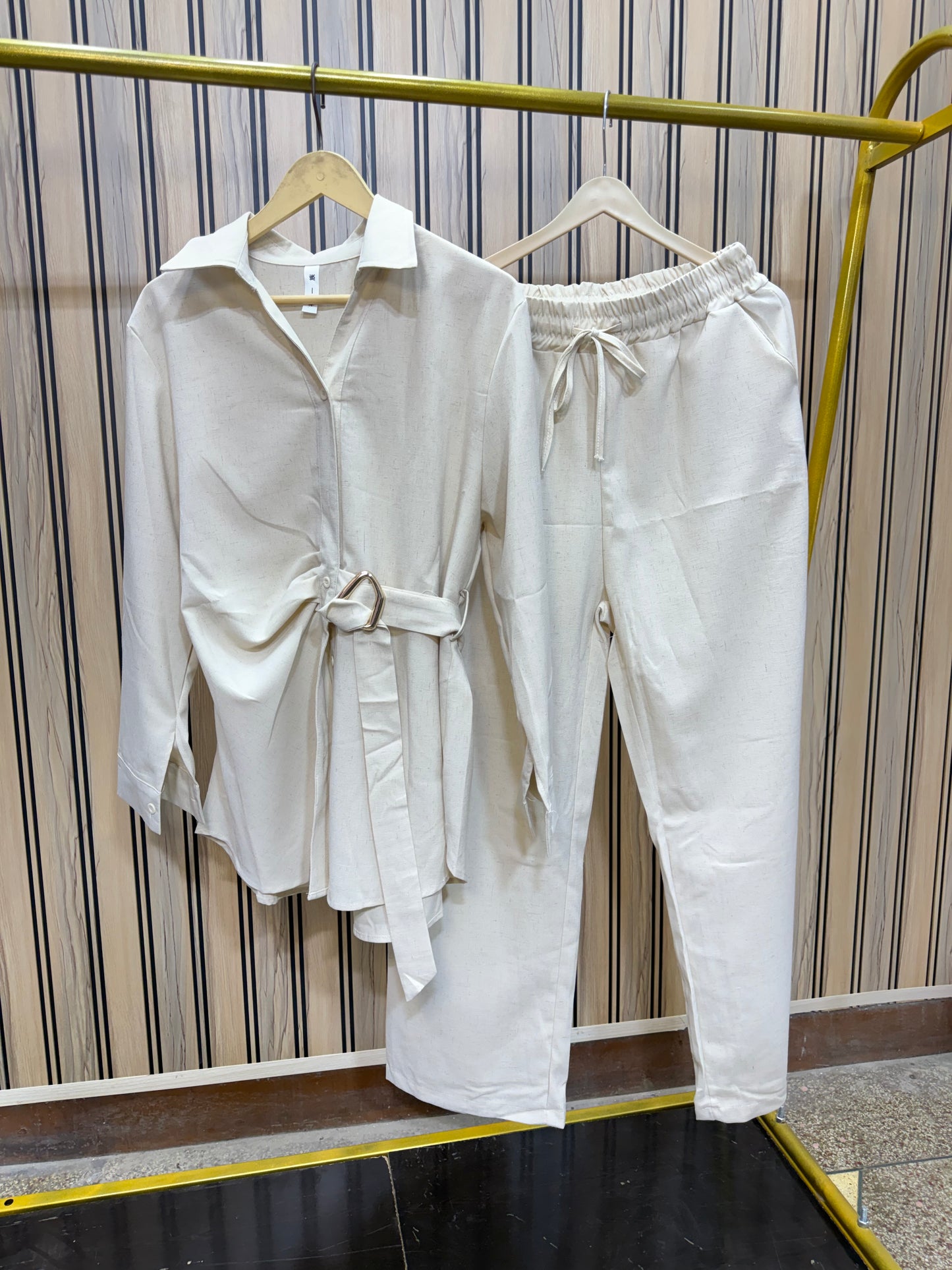 Cotton Golden Detailing Coordset