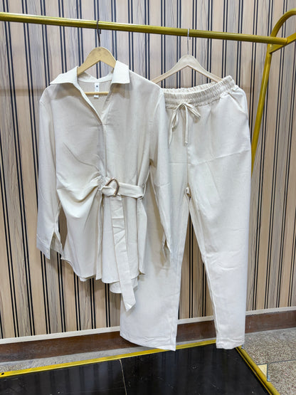 Cotton Golden Detailing Coordset
