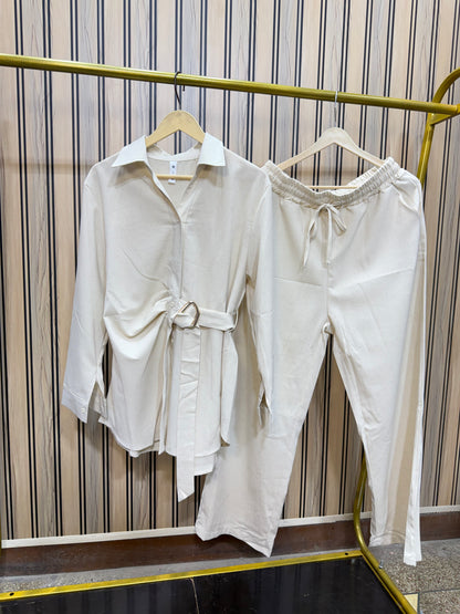 Cotton Golden Detailing Coordset