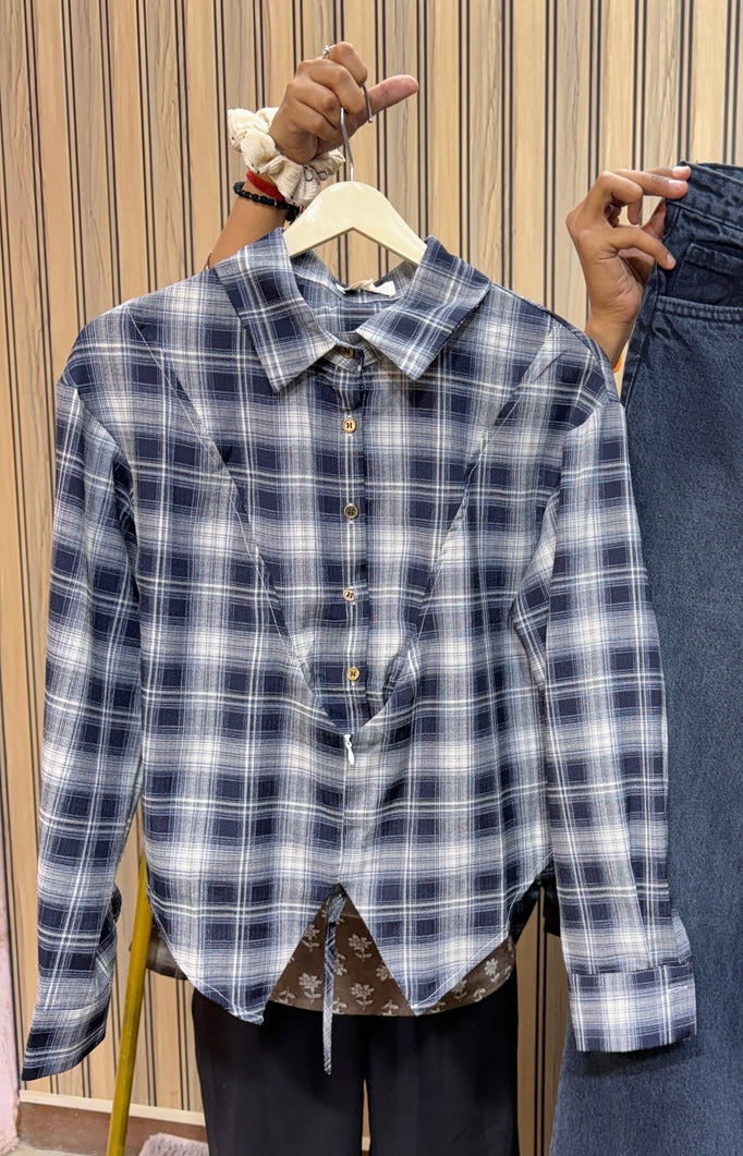 Viral Check Fitted Shirts