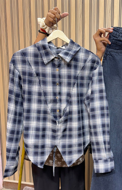 Viral Check Fitted Shirts