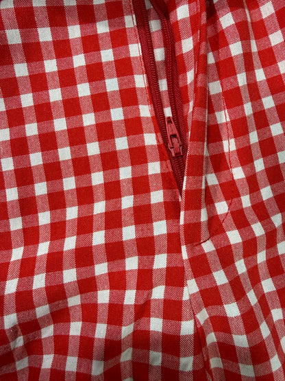 Korean Imported Check Wide Leg Pants with Belt
