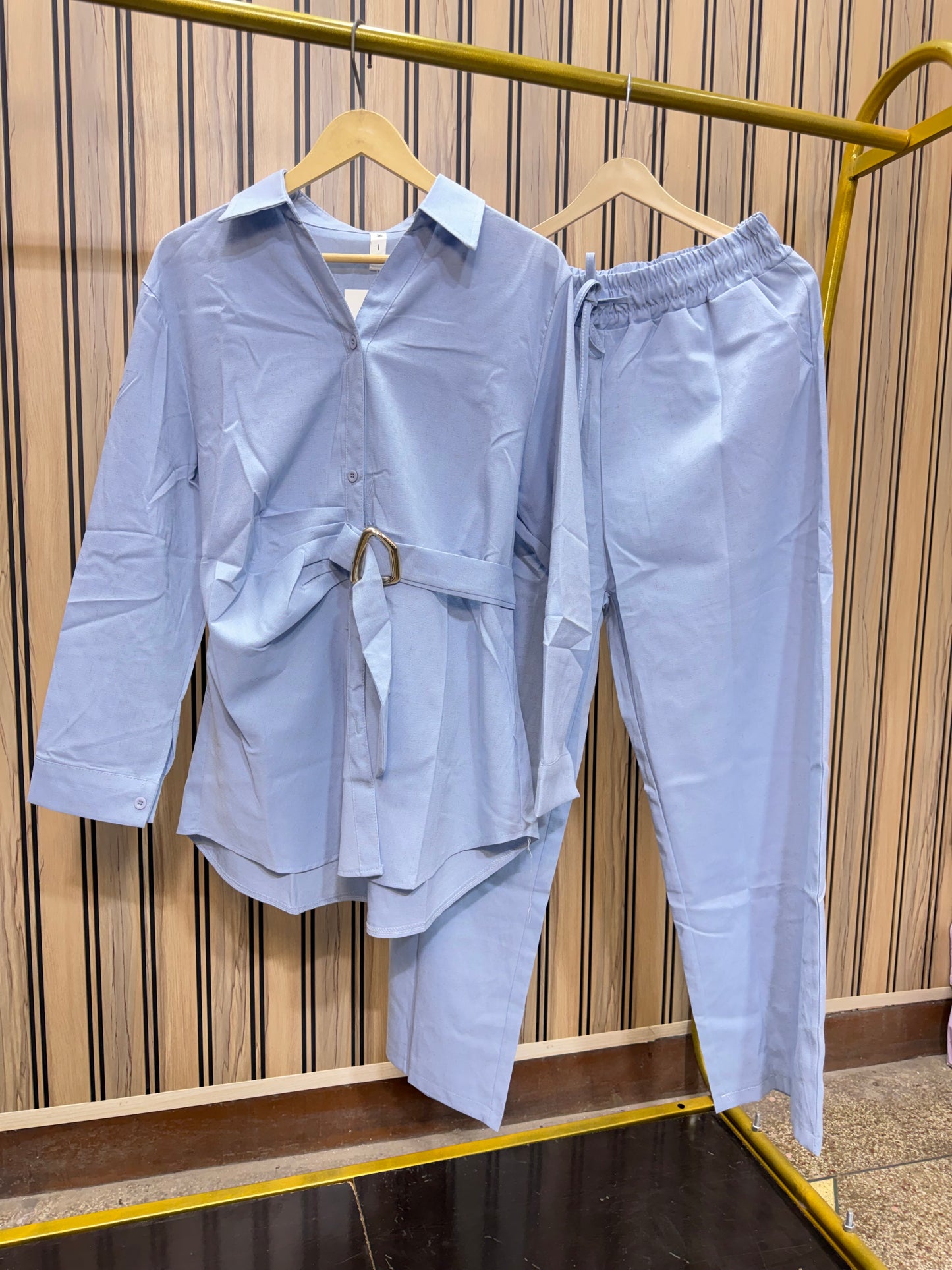 Cotton Golden Detailing Coordset