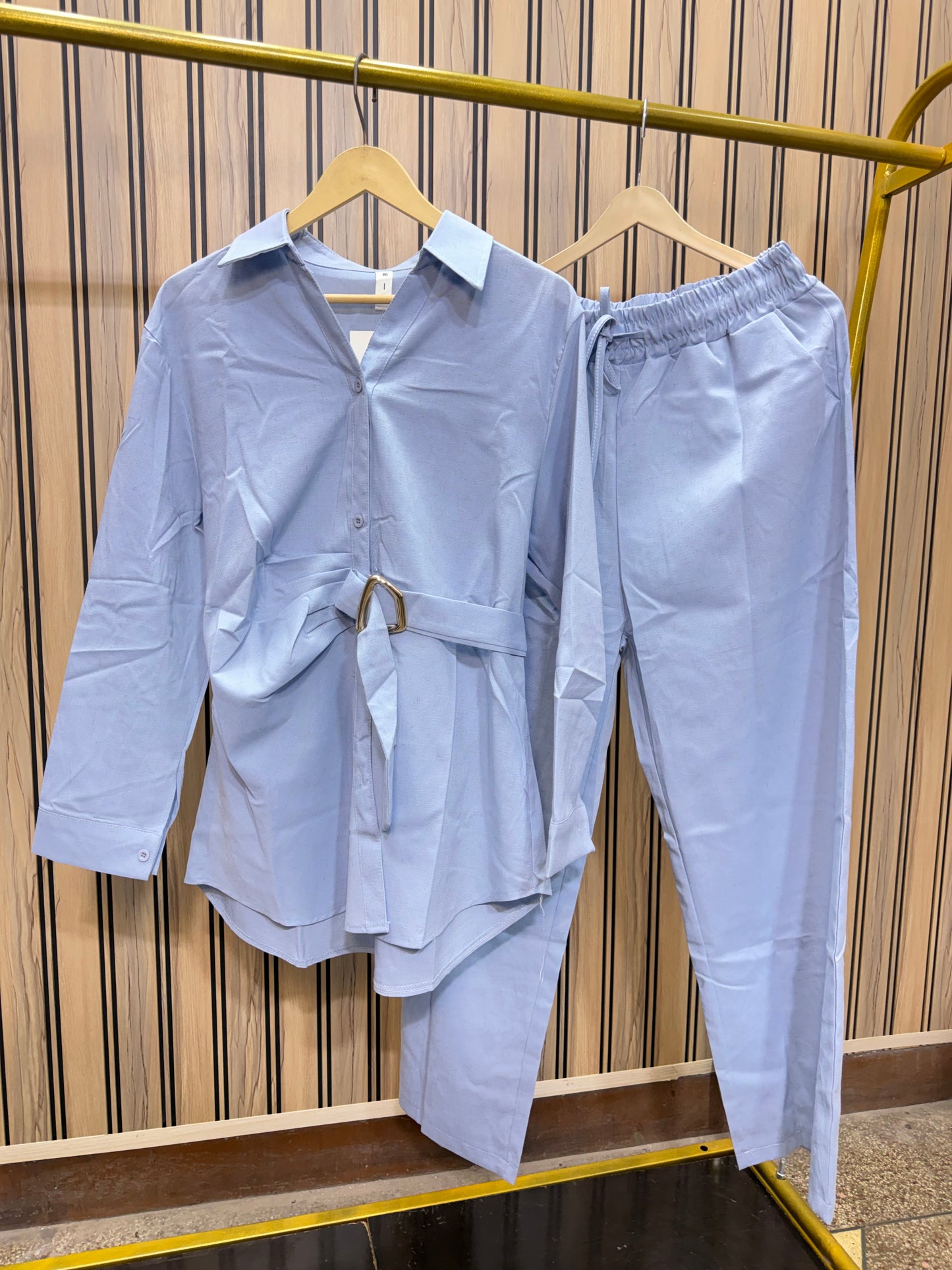 Cotton Golden Detailing Coordset