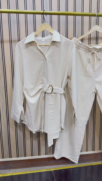 Cotton Golden Detailing Coordset