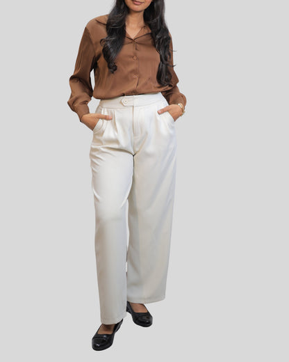 Satin Shirts & Straight Fit Pant