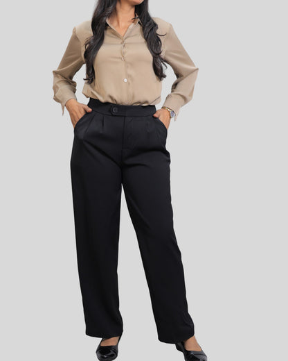 Satin Shirts & Straight Fit Pant