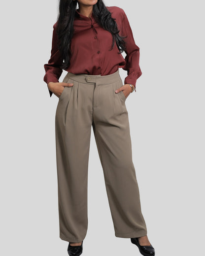 Satin Shirts & Straight Fit Pant