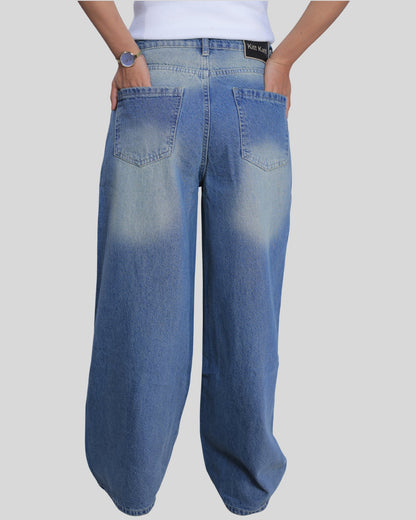 High-Waisted Wide Leg Airy Tint Denim Jeans